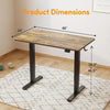Standing Desk Height Adjustable Electric Desk, 120 * 60cm Stand up Table, Sit Stand Home Office Desk with Splice Board, Vintage Brown