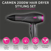 C81072 Neon Hair Dryer Gift Set with Keratin Protech, Diffuser, Concentrator Nozzle, 2000W, Graphite and Pink