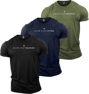 Men's Gym T-Shirt - 3 T-Shirt Bundle - Bodybuilding Training Top