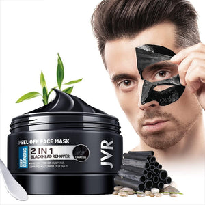 Blackhead Remover Mask for Men, Bamboo Charcoal Peel Off Black Mask, Purifying & Deep Cleansing for All Skin Types 120g