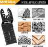 50PCS Oscillating Tool Accessories, Professional Universal Titanium Multitool Accessories for Wood Plastics Metal, Quick Release Multi Tool Accessory Kits Fit DeWalt Makita Dremel and More