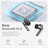 Wireless Earbuds, Bluetooth 5.3 Headphones Wireless Earphones, 2024 In Ear buds Wireless Earbuds, 4 ENC Noise Cancelling Mic Wireless Headphones, IP7 Waterproof, 40H Playtime, Mini Ultra Light, Black