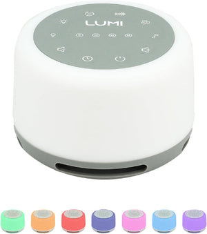 | Original White Noise Machine for Babies & Adults | 24 Sounds | 7 Colour Night Light | Sleep Timer | USB Rechargeable | White Noise Machine Baby | Sleep Aid