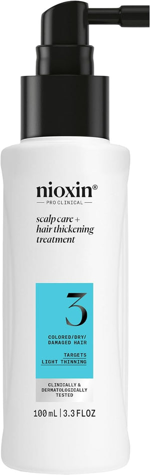 Nioxin System 3 - Hair Thickening System For Damaged Hair with Light Thinning - Biotin & Niacinamide - Shampoo, Conditioner, Serum