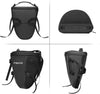 Motorcycle Tail Bag Multifunctional Waterproof Polyester Storage Saddle Bag, 10L Outdoor Sports Motorbike Rear Seat Light Tank Handbag Tool Carry Pouch with Shoulder Strap, Black