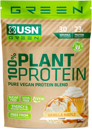 100% Plant Protein Vanilla, Vegan Protein Powder (900g) A Sugar Free, Plant Based Protein Blend With No Soy and No Artificial Flavours