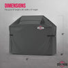 BBQ Cover, Gas Barbecue Cover fits Weber BBQ, Char Broil, Outback and more, Waterproof, Heavy Duty, Windproof, Rip-Proof, UV Resistant Barbecue Covers (183L x 66W x 130H cm, Black)