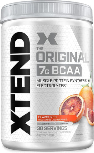 XTEND Original BCAA Powder Italian Blood Orange 30 Servings | 7g BCAAs Per Serving | Sugar Free Branched Chain Amino Acids and Electrolytes Powder for Post Workout Muscle Recovery and Hydration