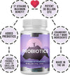 Probiotic Complete Blend - 30B CFU - 17 Unique Live Bacterial Cultures with Prebiotics & Cranberry, Gut Health, Digestion, Bloating, IBS, Prebiotic, UTI Health, No GMO, Vegan, Made in UK, 60 Caps