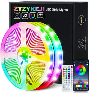 Led Strip Light 30m, Led Lights With Music Sync Color Changing, RGB Led Strip Lights With Smart App And Remote Control, Led Lights For Bedroom Room Lighting Flexible Home Decoration(2 Rolls Of 15m)