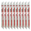 10x  200mm Heavy Duty Reciprocating Sabre Saw Metal Blades R825BF fits Bosch, Dewalt, Makita etc