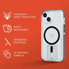 Tech 21 Evo Crystal Kick case for iPhone 15 - Compatible with MagSafe - Impact Protection Case - Clear/Black