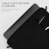 Tablet Case for Samsung Galaxy Tab S10 Ultra - Sleeve Case with Compartment for Accessories, Polyester Fibre Protective Case Minimalist with Zip, Water-Repellent, Black