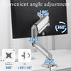 Single Monitor Arm Desk Mount for 13 to 32 Inch Screens - VESA 75 & 100mm Stand Desk Clamp - Tool Free Height Adjustment with Tilt Swivel Rotate - Increased Load Capacity from 2-9kg