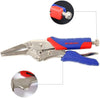 Locking Pliers Set, CR-V Steel Mole Grips, Quick-Release & Self-Locking with Soft Grip, 10-Inch & 7-Inch Curved Jaw, 6-1/2 Inch Straight Jaw, 3-Piece