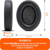 Wicked Cushions Extra Thick Earpads for Sony WH1000XM4 Headphones - Soft PU Leather Cushions, Luxurious Noise Isolating Memory Foam, Added Thickness Without Disabling On/Off Sensor | Black