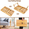 Bamboo Laptop Bed Table Laptop Tray Adjustable Laptop Table Laptop Desk Tray Table Portable Laptop Stand Foldable Bed Table Breakfast Tray with Drawer for Bed Sofa