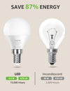 E14 LED Light Bulb, Small Screw Light Bulb, 4.9W 470lm, 40W Equivalent SES E14 Bulb, Warm White 2700K E14 Golf Ball Bulb, Energy Saving LED P45 Bulb, 220-240V, Non-Dimmable, Pack of 6