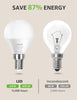 E14 LED Light Bulb, Small Screw Light Bulb, 4.9W 470lm, 40W Equivalent SES E14 Bulb, Warm White 2700K E14 Golf Ball Bulb, Energy Saving LED P45 Bulb, 220-240V, Non-Dimmable, Pack of 6