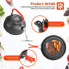 Camping Cookware Kit, Camping Cookware Set Outdoor Cooking Pot Pan Kettle Lightweight Camping Accessories Backpacking Hiking Gear for 2 to 3 People Picnic,Travel