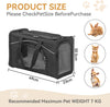 Cat Carrier Airline Approved ，Large Cat Carrier,Foldable Cat Carriers Medium Two-Way Placement on Plane for Cats and Small Dogs, Black