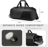 Gym Sports Bag for Men,40L Waterproof Gym Duffle Bag with Shoes Compartment and Wet Pocket,Travel Duffel Bag with Shoulder Strap and Backpack Function (Black)