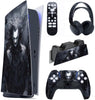 Full Set Skin Decal for ps5 Console Digital Edition, Sticker Vinyl Decal Cover for ps5 Controller & Charging Station & Headset & Media Remote - Dark Clown