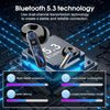 Wireless Earbuds, Wireless Headphones Bluetooth 5.3 Headphones In Ear with 4 ENC Noise Cancelling Mic, New 40H Bluetooth Earphones Mini Deep Bass Stereo Ear Buds, IP7 Waterproof, LED Display