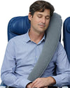 Ultimate Travel Neck and Body Pillow - Unparalled Support Design, Essentail for Bus, Train, Airplane, Office, Wheelchairs, Comfort and Support, Rolls Up, Straps to Airplane Seat & Car- Blue