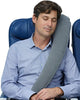 Ultimate Travel Neck and Body Pillow - Unparalled Support Design, Essentail for Bus, Train, Airplane, Office, Wheelchairs, Comfort and Support, Rolls Up, Straps to Airplane Seat & Car- Blue