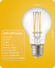 6 Pack E27 Dimmable LED Edison Bulbs, E27 LED Bulbs Large Edison Screw, 60W Incandescent Bulb Equivalent, 2700K Warm White, 6.5W, Flicker Free Energy Saving Bulbs for Chandelier Table Lamp