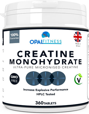 Creatine Monohydrate Tablets by  – Easy to Swallow Vegan Tablets - Scientifically Proven to Increase Muscle Strength, High Intensity Explosive Energy, and Build Lean Muscle Mass