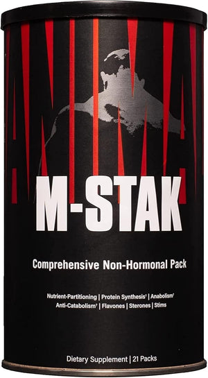 M-Stak - Non-Hormonal Hard Gainers Muscle Building Stack with Energy Complex - 21 Count