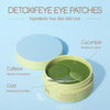 DetoxifEYE Depuffing Hydrogel Under-Eye Patches, Hyaluronic Acid, Gold & Caffeine Eye Patches For Under Eyes, Hydrate Eye Area, 30 pairs, 60 Patches