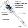 Digital Vernier Caliper, 150mm Caliper with Stainless Steel, Inch Millimeter Fraction Conversion, Measuring Tools Calipers Gauge with Large LCD Screen (6 Inch)