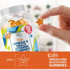 Omega 3 and Multivitamin for Children, 120 Gummies for Kids - Orange Flavour- 9 Essential Vitamins + Minerals, Vitamin C D A & B Vitamins for Children - Pack of 120 Chewable Vitamins - by