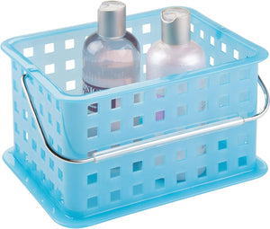 Storage Organizer Basket, for Bathroom, Health and Beauty Products - Small, Azure