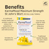 KarmaMood Maximum Strength - St John's Wort Extract 425mg - Traditional Herbal Medicinal Product - 60 Tablets