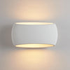 Wall Lights, Modern Large Plaster Wall Wash Lighting, 40W E27 ES, Indoor Wall Sconce Lamp with White Oval Ceramic Shade, Wall Mounted Light for Bedroom, Living Room, Hallway-Length 30CM