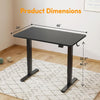 Standing Desk Height Adjustable Electric Desk, 120 * 60cm Stand up Table, Sit Stand Home Office Desk with Splice Board, Dark Black