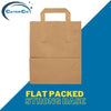 Medium Brown Paper Bags with Handles - 500 Pack, 8.5x10x4.5" (25x22x10cm) - Biodegradable Kraft Bags for Food Takeaway, Groceries, Gift, Delivery & Events - Medium - (8.5x10x4.5") - 500 pack