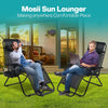 Sun Loungers For Garden Chairs Set of 2, Heavy Duty Zero Gravity Chairs With Cup Holders & Headrest Pillow, Folding Garden Recliner Chairs Sunloungers For Deck Chair, Patio, Beach Lounger