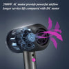 Hair Dryer Professional Ionic Hairdryer with 2 Speed 3 Heat Setting, Cool Shot Button, 1 Diffuser & 2 Concentrator for Women Man