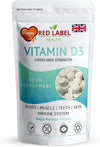 Vitamin D3 1000 IU, Pack of 360 Vitamin D Tablets (1 Year Supply), Healthy Teeth & Bones, Supports Immune System, High Strength Vitamin D Supplement for Men & Women, UK-Made