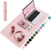 Non-Slip Desk Pad, Waterproof PVC Leather Desk Table Protector, Ultra Thin Large Mouse Pad, Easy Clean Laptop Desk Writing Mat for Office Work/Home/Decor (Pink, 80 x 40 cm)