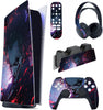 Full Set Skin Decal for ps5 Console Digital Edition, Sticker Vinyl Decal Cover for ps5 Controller & Charging Station & Headset & Media Remote - Evil Clown