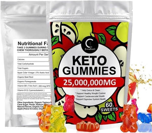 Keto Gummies for Weight & Fat Loss, Belly Fat Loss - 60 High Strength Enter into Ketosis and Lose Weight Fast with Keto Gummy Bears!