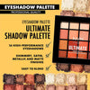 Ultimate Shadow Palette, 16 Vibrant True-To-Pan Eyeshadow Shades, Metallics, Shimmers, Colours and Nudes in Pressed Pigments, Vegan Formula, Warm Neutrals, 0.8 g