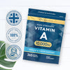 Vitamin A Tablets 10000 IU | 365 Count (1 Year Supply) | Vitamin A as Retinol Acetate | High Strength | Vegan and Vegatarian | by