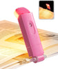 Book Reading Light, Amber Clip On LED with 2 Adjustable Brightness for Eye Protection, Rechargeable USB, Christmas Gifts for Bookworms, Kids(Pink)